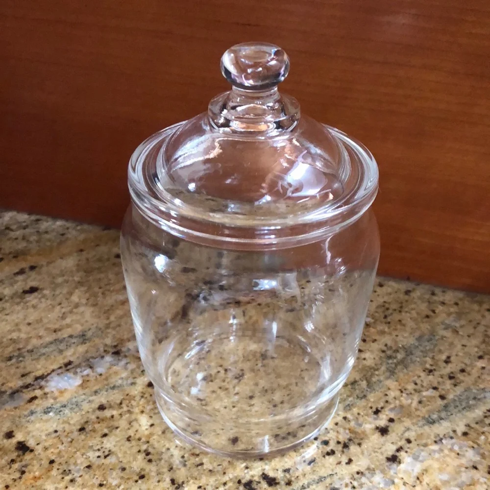 FEDERAL GLASS CO. Jars w/ Domed Lids Apothecary/ Vanity/ Jelly- Set of 3 Vintage